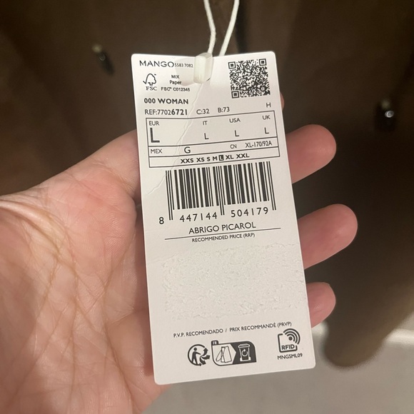 Mango Handmade Unlined Picarol Oversized Brown Wool Coat - Picture 4 of 9